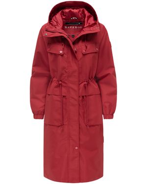 Navahoo Parka Tussenjas Kirschwind Met Capuchon - Rood