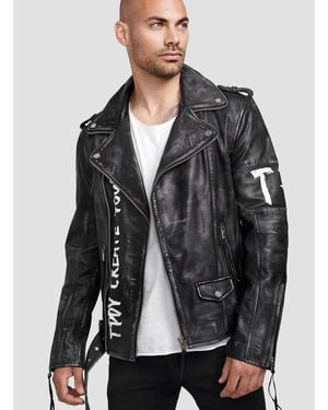 trueprodigy Lederjacke Russell - Black