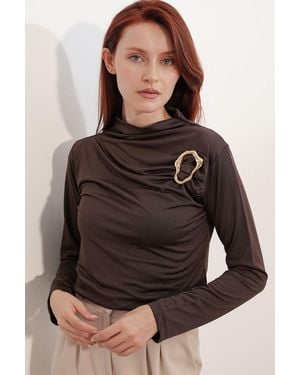 Bigdart Damesblouse - Bruin