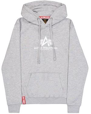 Alpha Industries New Basic Big Logo Hoodie - Wit