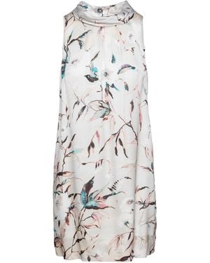 Conquista Straight Sleeveless Satin Dress - White