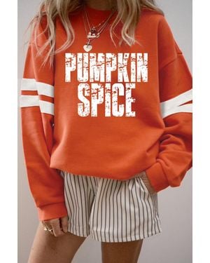 Azura Exchange Pompoen Specerij Grafische Sweatshirt - Oranje
