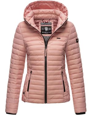 Marikoo Gewatteerde Jas Samtpfote Met Afneembare Capuchon & Ribboorden - Roze
