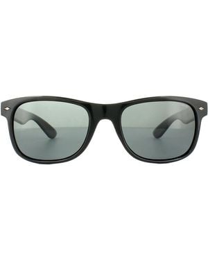 Polaroid Rectangle Shiny Polarized Sunglasses - Grey