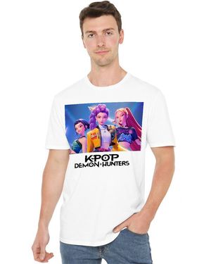 K-Pop Demon Hunters Adult Huntr/X T-Shirt - Blue
