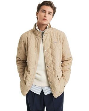 GANT Winddichte Gewatteerde Halflange Jas (khaki) - Naturel