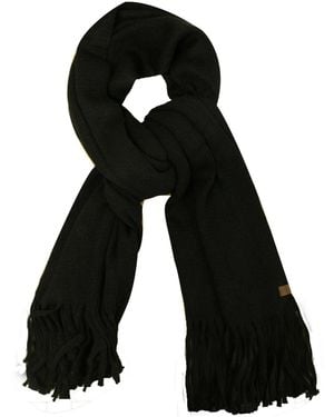 Timberland Long Brushed Wool Scarf Textile - Black