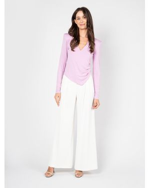 Patrizia Pepe Blouse Vrouw Paars - Wit