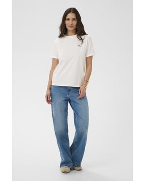 Kaffe T-Shirt Kamom T-Shirt Regular Fit - Blauw