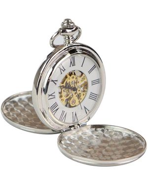 TruClothing Classic Mechanical Pocket Watch Peaky Blinders Vintage Skeleton Automatic - Metallic