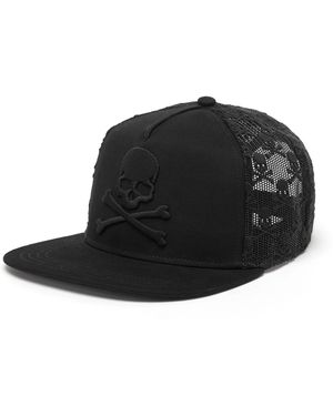 Philipp Plein Baseballpet Skull&Bones - Zwart