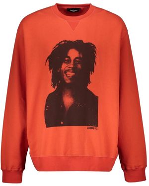 DSquared² Bob Marley Cool Fit Sweatshirt Cotton - Orange