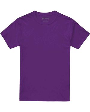 K-Pop Demon Hunters Adult Huntr/X Group Shot Back Print T-Shirt - Purple