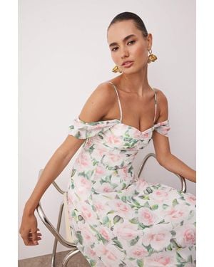 Turkishsouq Geblümt Maxi Korte Jurk Voor Geschikt Voor Afstuderen/Gala, Avond- En Gala - Meerkleurig