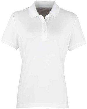 PREMIER Ladies Coolchecker Pique Polo Shirt - White