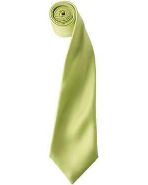 PREMIER Adult Colours Satin Tie (Lime) - Green