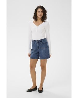 Kaffe Denim Short Kabrook Denim Short Regular Fit - Blauw