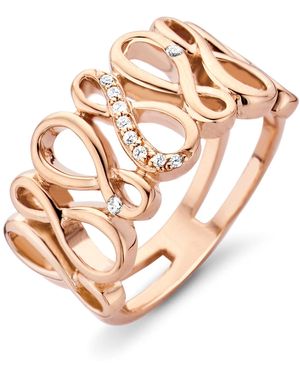 Orphelia Ladies Embellished 925 Sterling Ring - Metallic