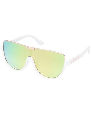 Guess White Resin Sunglasses - Yellow