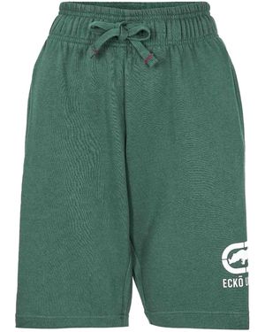 Ecko' Unltd Casual Fleece-Sweatshorts Voor Met Krokodillenprint - Groen