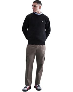 Nike Club Logo Crewneck Sweatshirt - Zwart