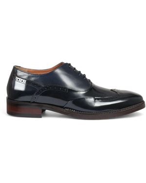 Justin Reess Patent Leather Brogue Formal Shoes - Blue