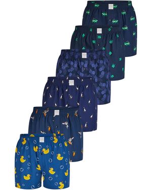 M&G Boxer Afdrukken 6-Pack - Blauw