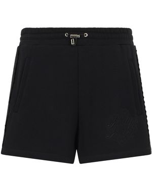 Philipp Plein Shorts Strass Band - Zwart