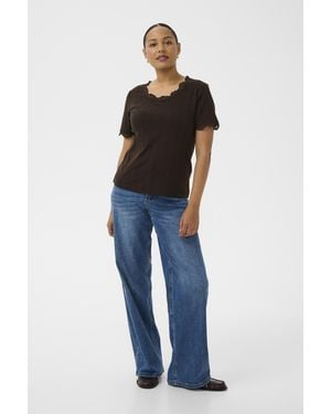 Kaffe T-Shirt Kadina T-Shirt Regular Fit - Blauw