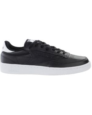 Reebok Club C85 El Lace-Up Smooth Leather Trainers Bd5685 - Black