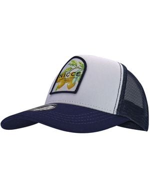 Nicce London Embroidered Santorini Trucker Cap - Blue