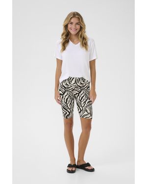 Kaffe Short Skinny Fit Darkgrey - Wit