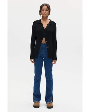 Bennu Zwarte Gebreid Vest - Blauw