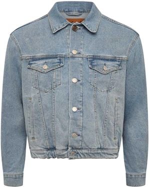 Replay Denimjas Voor Met Puntkraag - Blauw