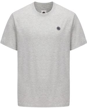 Pretty Green T-Shirt Met Logo Op De Borst En Ronde Hals (Grijze Mergel) - Grijs