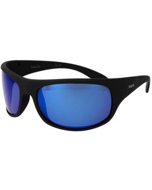 Polaroid Black Plastic Sunglasses - Blue