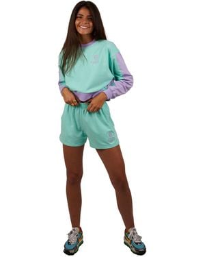 Superb Be Happy Rsc-S2102 Sweatshirt Met Korte Mouwen En Ronde Hals - Groen