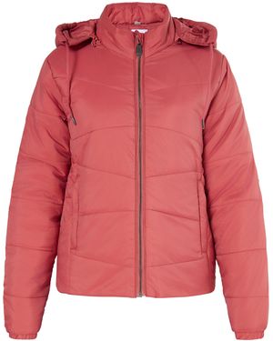 Usha Licht Gewatteerd Jack Vintage - Rood