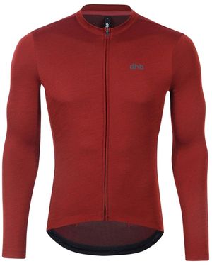 Dhb Aeron 2.0 Merino Wool Long-Sleeved Cycling Jersey (Fired Brick)