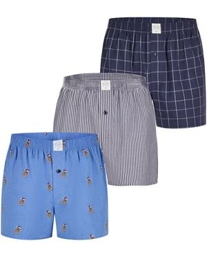 M&G Boxer Ginger Fil A Fil 3-Pack - Blauw