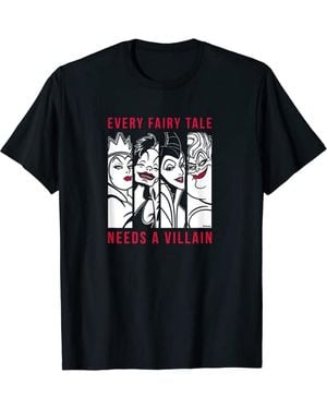 Disney Every Fairy Tale Needs A Villain Cotton T-Shirt - Black