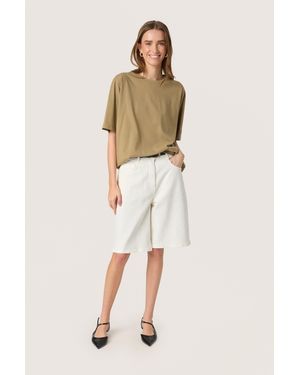 Soaked In Luxury T-shirt Relaxed Fit Elmwood Beige - Naturel