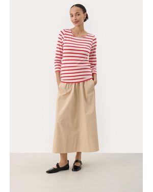 Part Two T-Shirt Regular Fit Bittersweet And Stripe - Roze