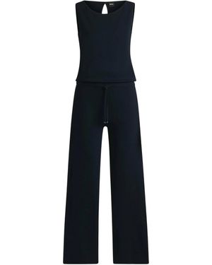 BOSS Mouwloze Jumpsuit Met Kraag En Juwelenversiering Voor (Donkerblauw)