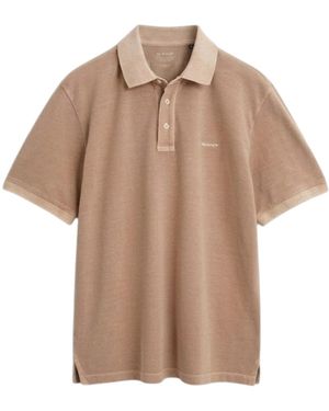 GANT Herenpolo Met Logo, Piqué - Bruin