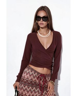 Busem Gestrikte Cardigan Met Ceintuur - Rood
