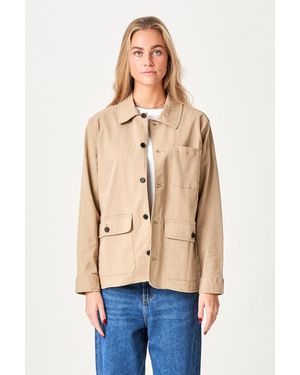 TeeShoppen Keperstof Shacket - Blauw