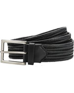 Asquith & Fox Leather Braid Belt - Black