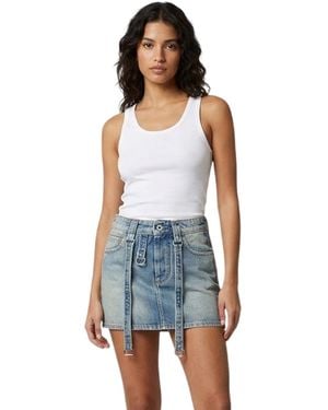 Off-White c/o Virgil Abloh Cargo Denim Minirok (Vintage) - Blauw