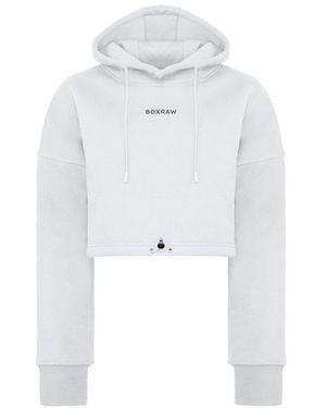 BOXRAW Johnson Cropped Hoodie - White